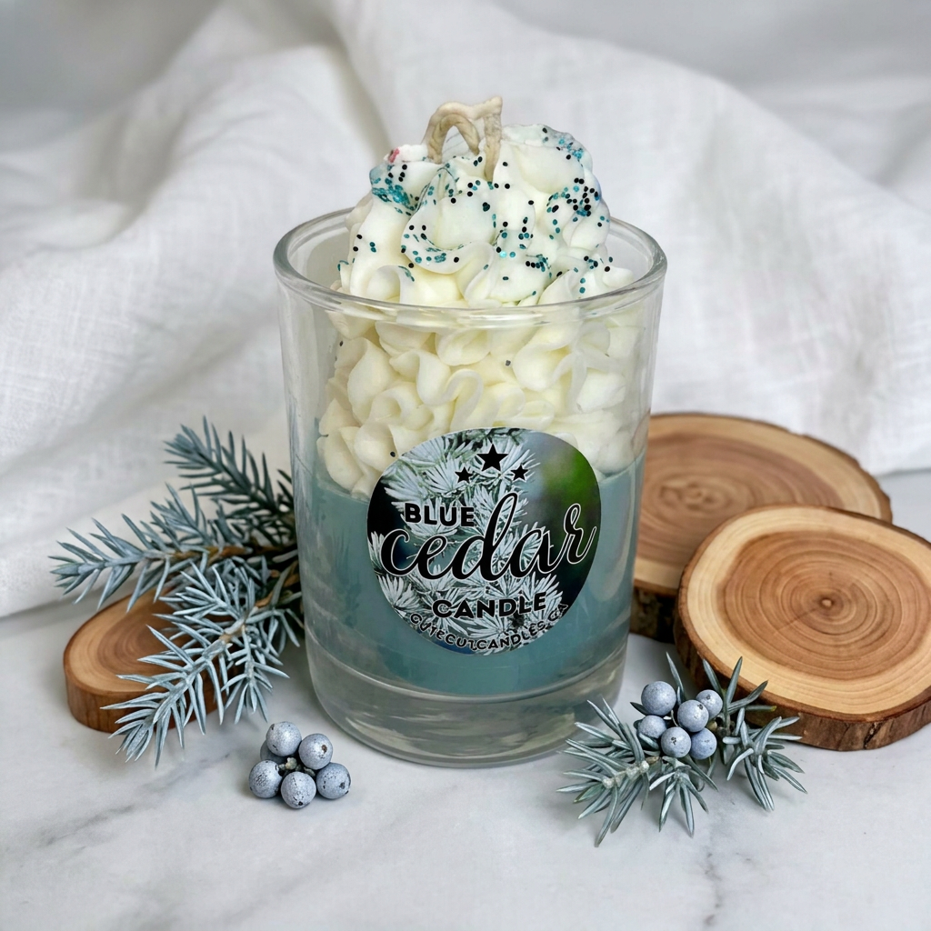 Blue Cedar || Dessert Candle