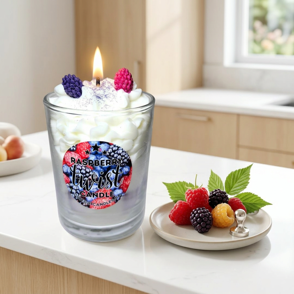 Raspberry Twist || Dessert Candle