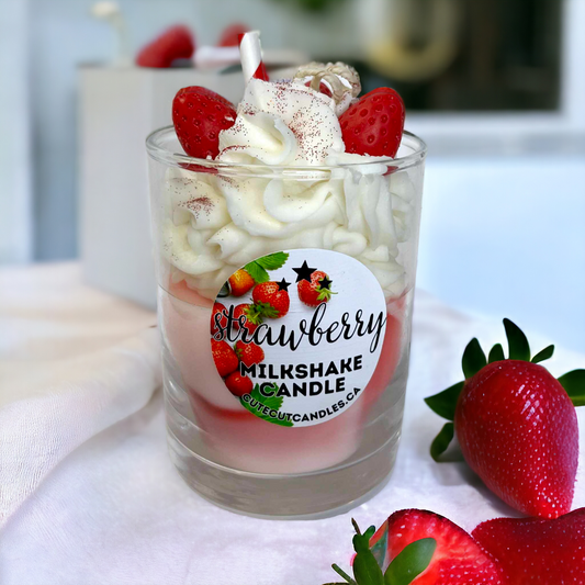 Strawberry || Milkshake Candle